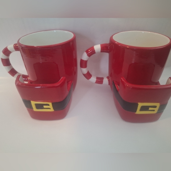 Christmas Holiday Milk and cookie cups with cookie holder - 2pk - New - Picture 2 of 3